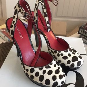 Nine West Fur Leopard Heels
